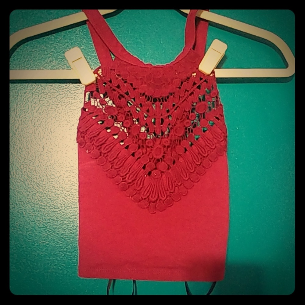 Red crop top